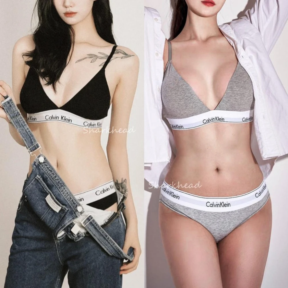 【CALVIN KLEIN】現貨 Calvin Klein 運動內衣 薄款 基本款 無鋼圈 雙扣 薄襯墊 黑 灰 內衣 CK