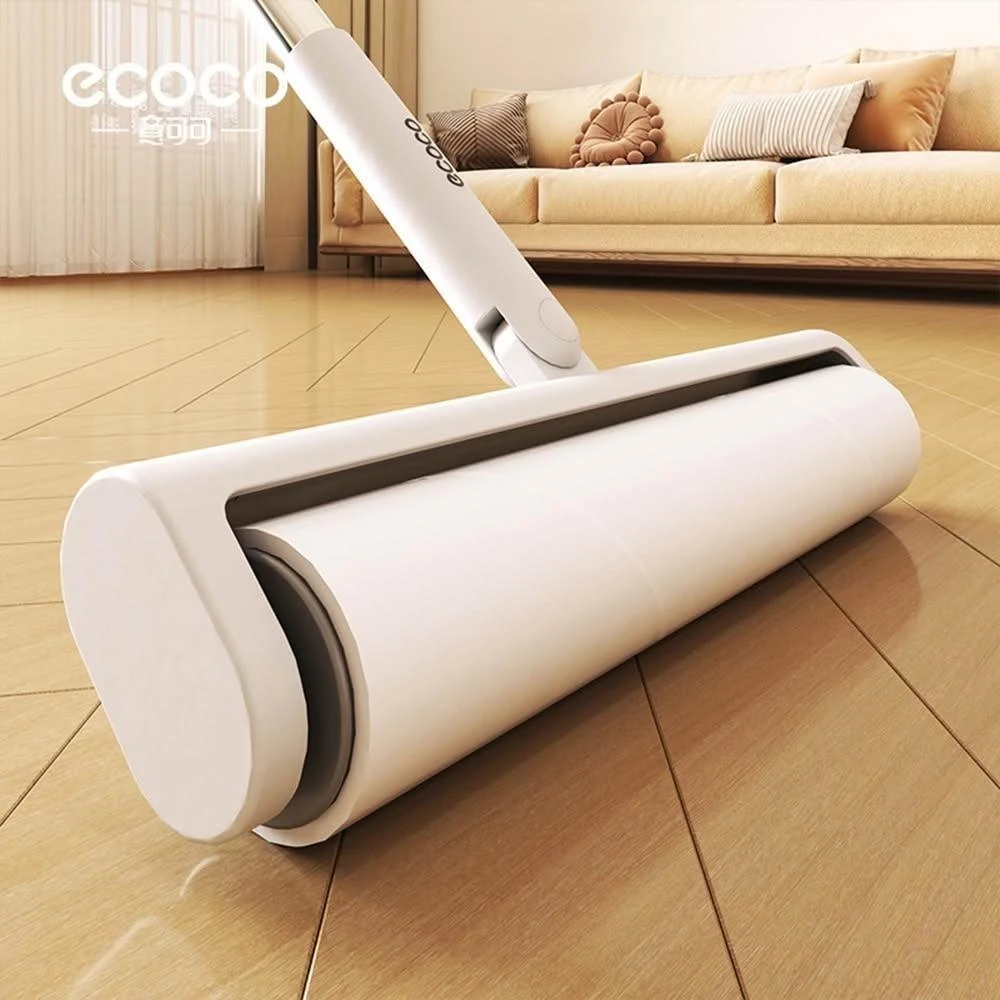 【ecoco】意可可落地黏毛器(限宅配) 長柄/短柄黏毛器 可撕式黏毛器 除塵滾筒 地毯清潔神器 滾毛器 黏貓毛
