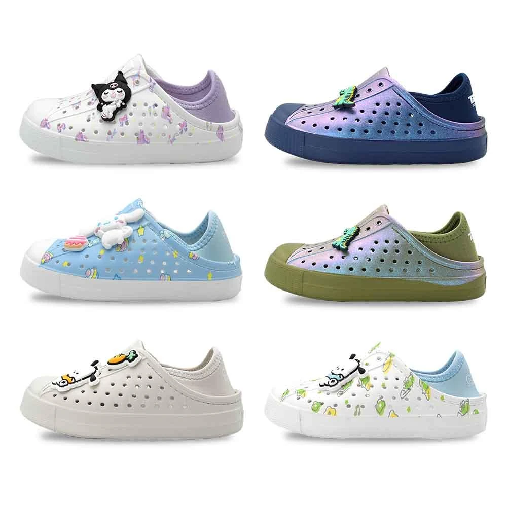 【SANRIO 三麗鷗】多款兒童洞洞鞋 迪士尼 三麗鷗 酷洛米 米奇米妮 KITTY 兒童露營鞋 防水鞋 可踩後跟 J5710