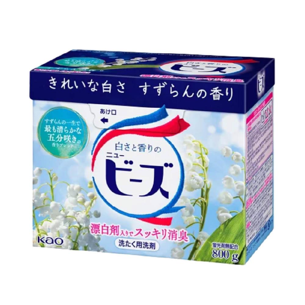 【Kao 花王】New Beads 濃縮酵素花香洗衣粉800g(鈴蘭花香)
