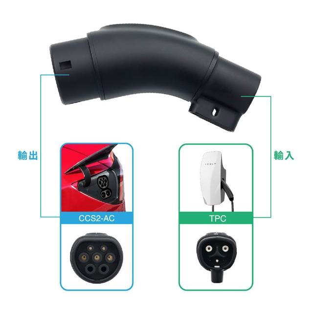 【JOWUA】TPC/NACS to CCS2-AC/TYPE2 轉接頭(CCS2 TYPE2 TPC NACS)