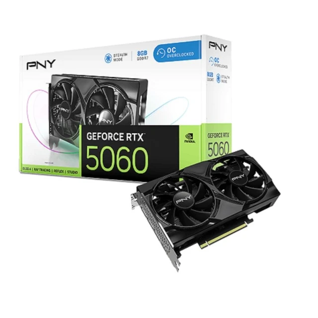 【SINYA 欣亞數位】PNY RTX 5060 8G OC Dual Fan/std:2280MHz/雙風扇/獨家五年保
