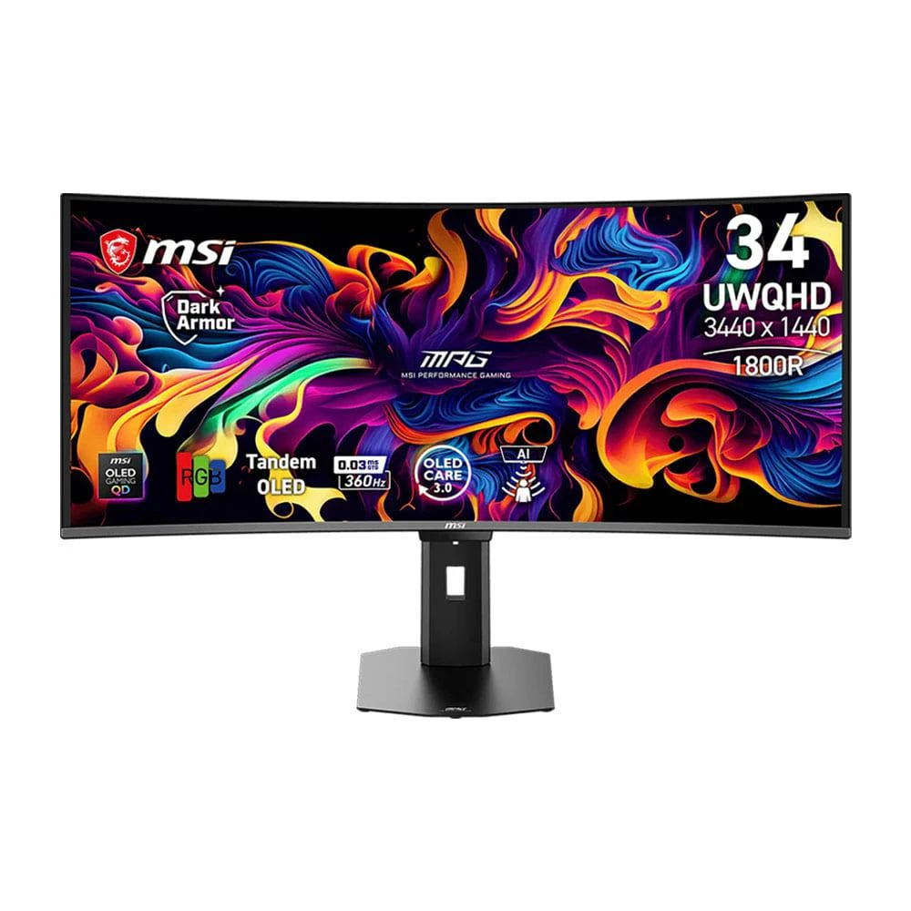 【MSI 微星】MPG 341CQR QD-OLED X36 曲面電競螢幕 34型 360Hz/AI智慧感測