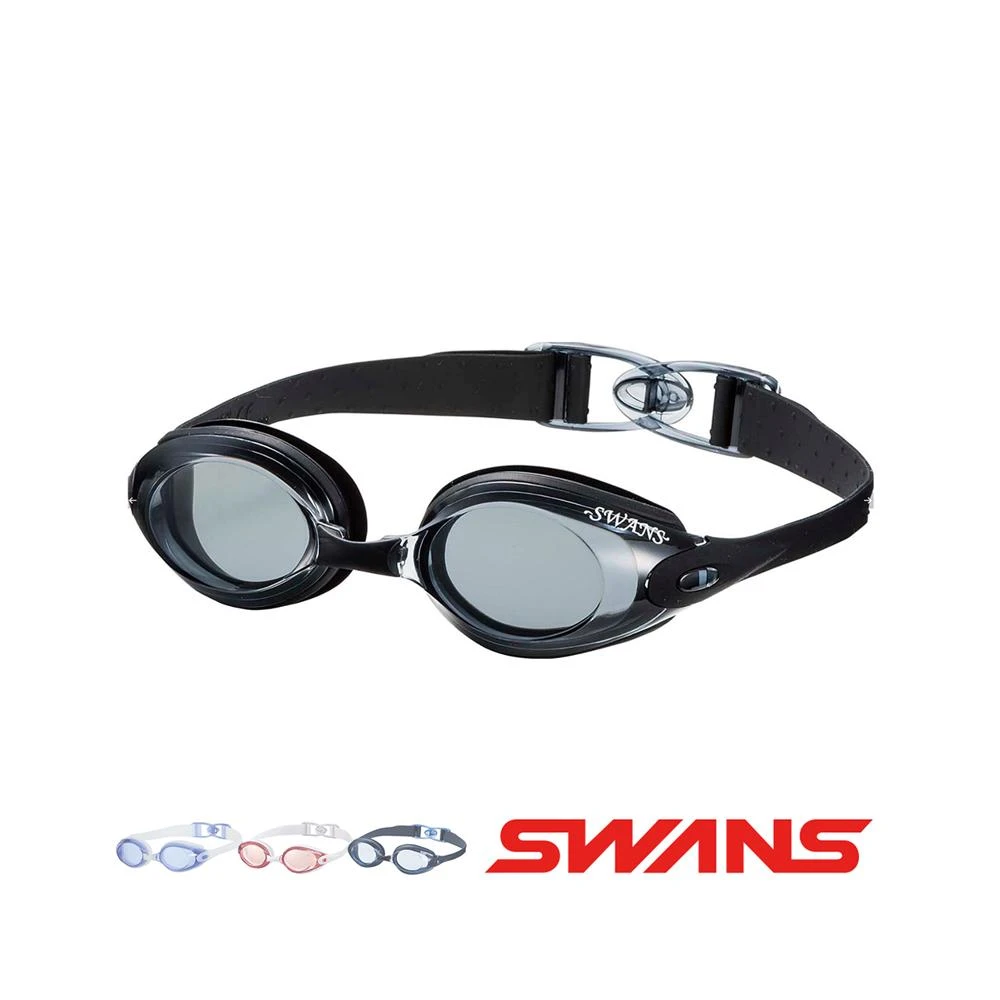 【SWANS】SWANS柔軟舒適型防霧泳鏡SWB-1(快扣頭帶/抗UV/游泳/矽膠/日本製)