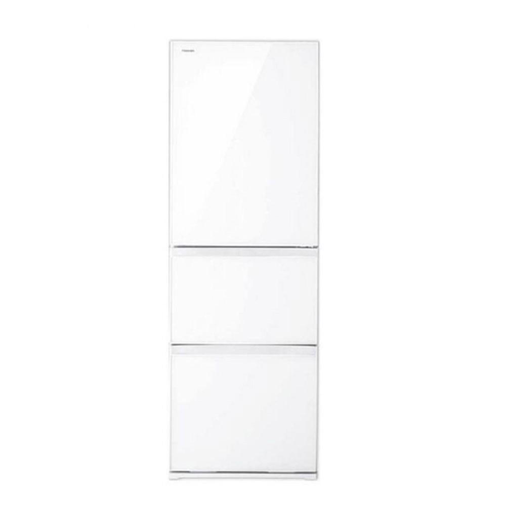 TOSHIBA 東芝 GR-RB469WE-PGT(21) 366L 三門冰箱，採用 DC 直流變頻馬達，耗電量僅 252kWh/年，能源效率第1級並獲節能標章，使用 R600 環保冷媒。尺寸 600x665x1757mm，重量 82kg，產地泰國，適合臺灣 110V/60Hz 使用。含基本安裝服務，全機 1 年保固，壓縮機 10 年保固，白色系設計，右開門，BSMI 許可 R3D387，提供大容量儲物空間，高效節能的家電首選。
