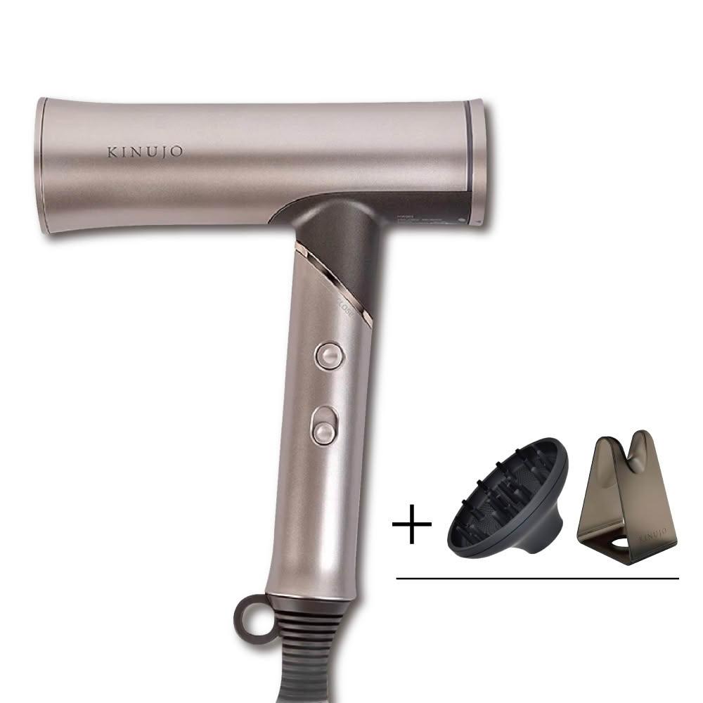 【KINUJO】搭贈組｜國際電壓超遠紅外線美髮吹風機 (日本美容人氣話題 負離子 雙效護髮 超大風量__Kimi極美職人推薦)
