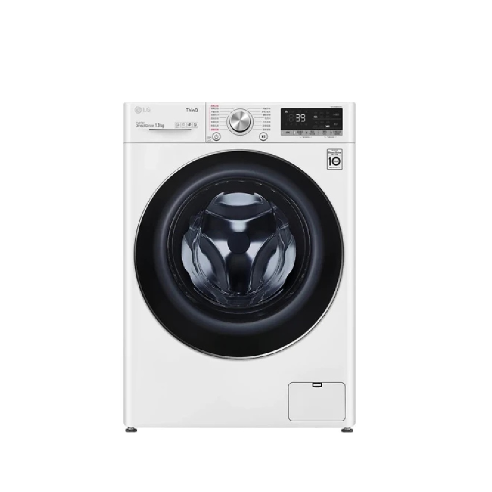 【LG 樂金】13公斤｜蒸氣變頻滾筒洗衣機｜冰瓷白｜13公斤｜蒸洗脫 | WD-S13VBW【精選組合】
