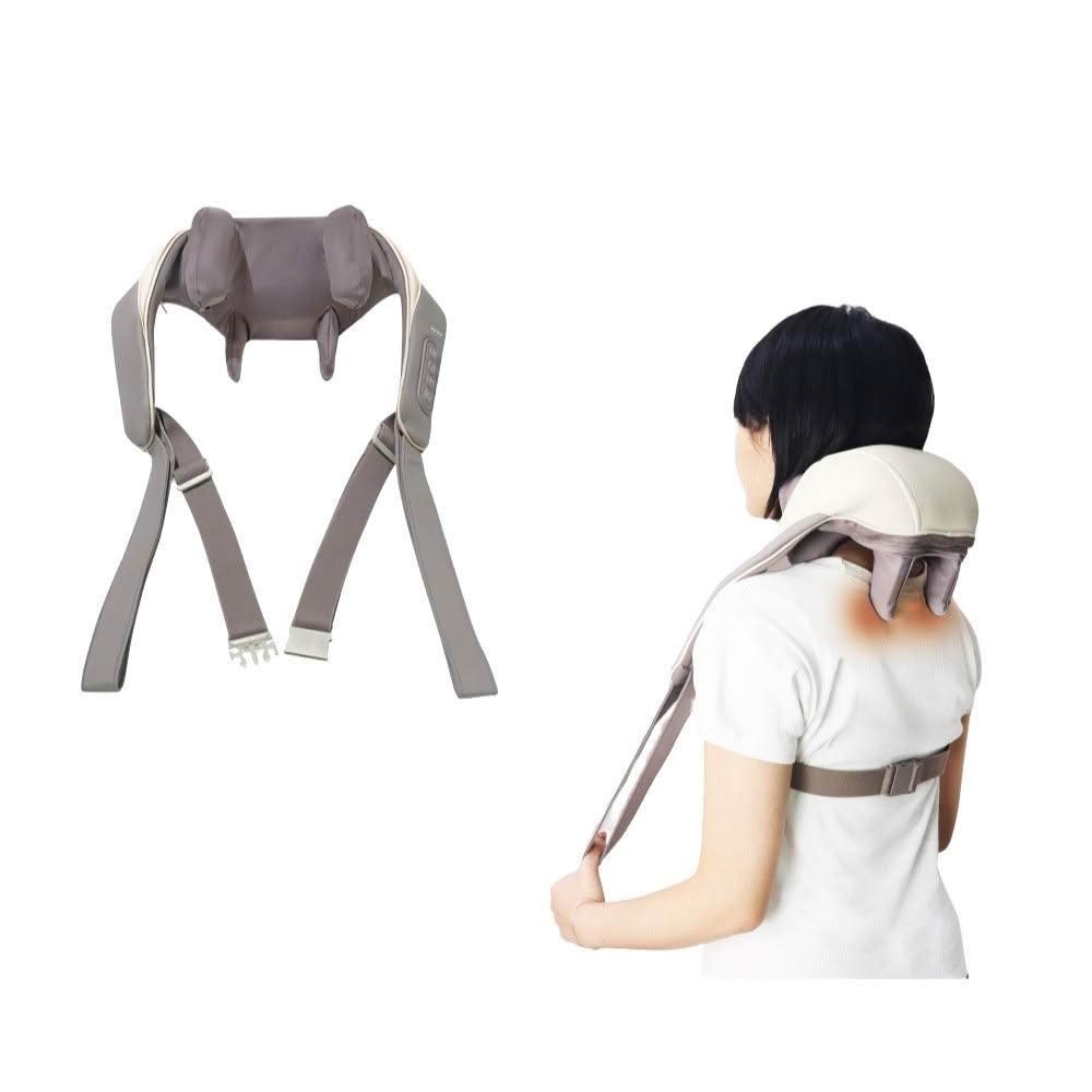 【KINYO】免手持肩頸揉捏按摩器 IAM-2706 免手持 仿真人手貼捏 熱敷 按摩器 肩頸按摩器