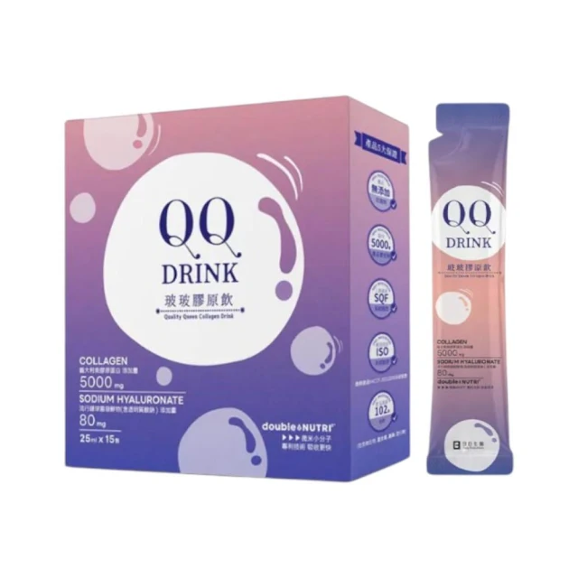 【日日生醫】QQ Drink 玻玻膠原飲 15條/盒 (魚膠原/玻尿酸/壹品藥局)