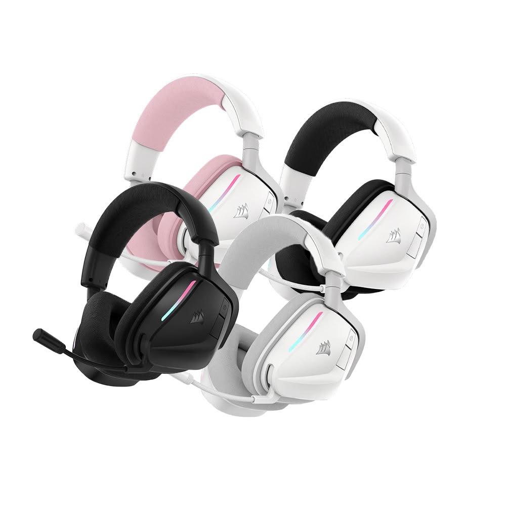 Corsair海盜船 VOID V2 是一款耳罩式無線耳機，支援多裝置連線功能，提供高品質音效與舒適佩戴體驗，適合遊戲與日常使用。