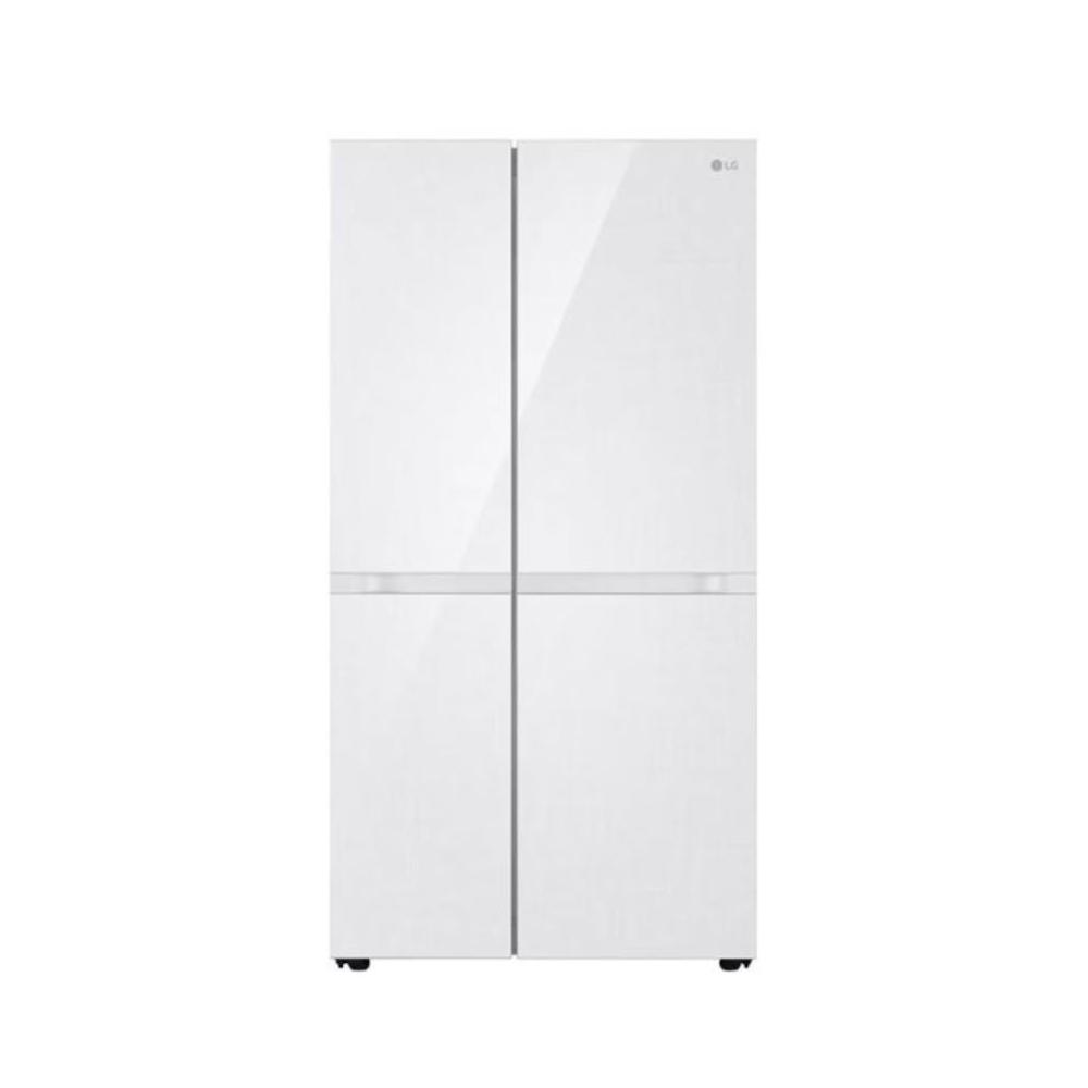 【LG 樂金】GL-BL62WM 653公升 玻璃鏡面變頻對開冰箱-亞麻白