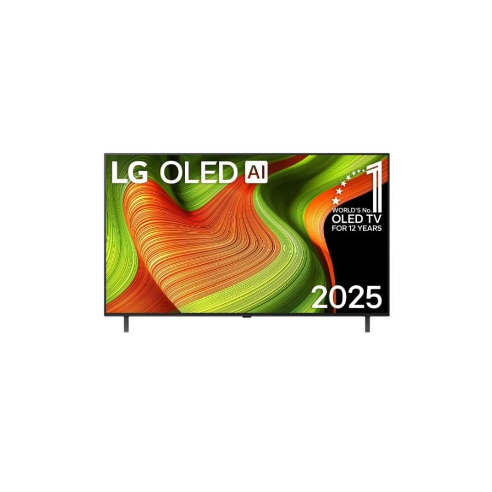 LG樂金 OLED55B5PTA 55吋 4K OLED 電視，採用先進 OLED 背光系統，提供 3840 x 2160 超高解析度畫質與 120Hz 倍頻流暢影像。支援杜比數位音效、4組 HDMI 端子及 2組 USB 插槽，適閤家庭娛樂。尺寸 1228 x 772 x 235 mm，重 14.5 kg，保固 2 年，含桌上型基本安裝及舊機回收服務。產地印尼，電源 110V，完美結合科技與舒適觀賞體驗。
