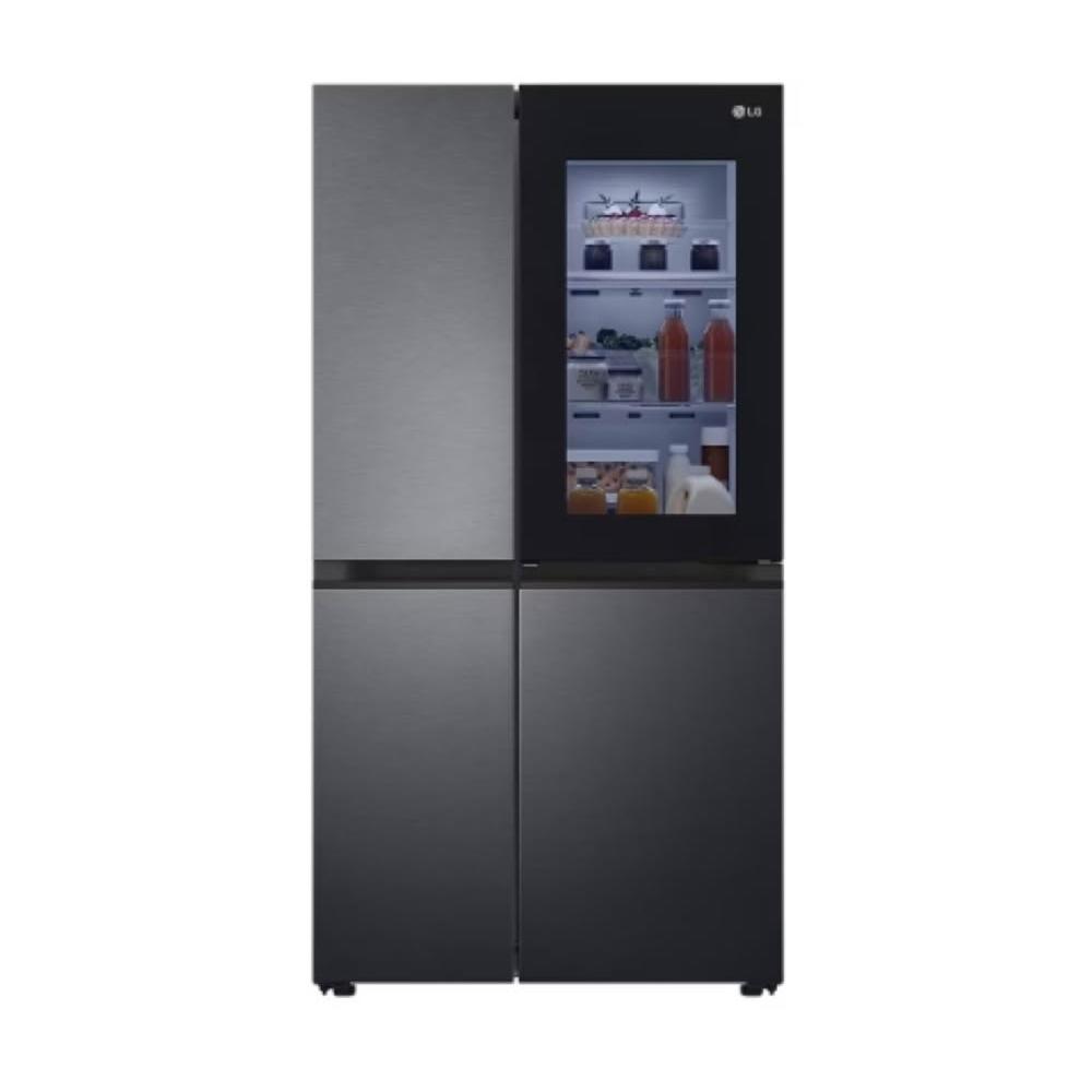 LG樂金 GR-QL62MB 四門變頻冰箱，653L超大容量適合大家庭使用，銀色系設計時尚耐看。尺寸912*1790*735mm，左右開門，月耗電量僅47kW.h，變頻馬達高效省電。中國製造，全機及壓縮機保固1年，含基本安裝服務。BSMI許可R3A062，環保冷媒設計，600公升以上大冰箱首選，滿足保鮮需求，提升廚房生活品質。