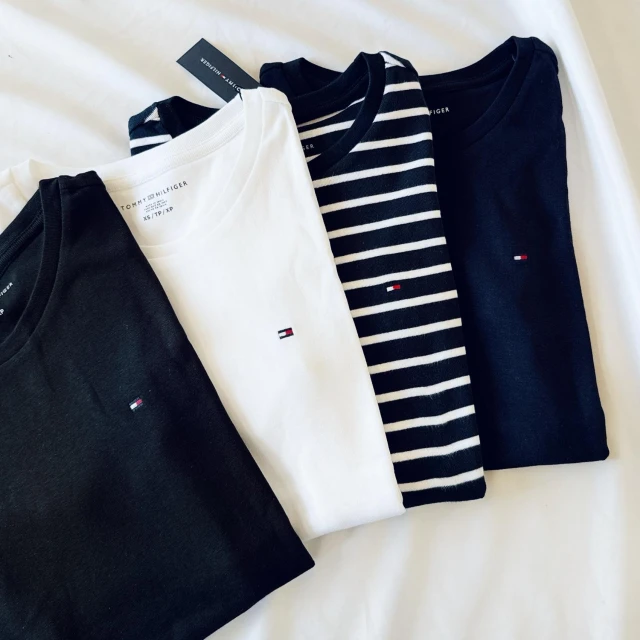 【TOMMY HILFIGER】Tommy 女生短T 多色 圓領 短袖T恤 棉T 素T tshirt