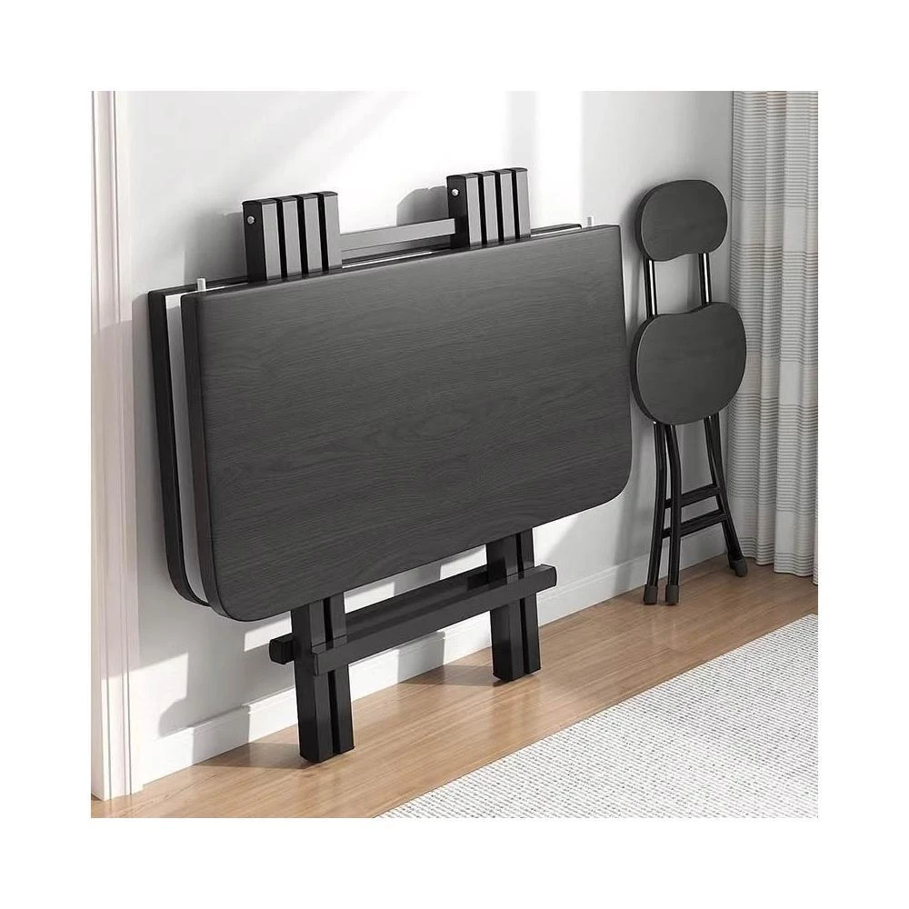 折疊桌餐桌方桌子家用簡易1米吃飯桌90cm戶外擺攤折疊桌椅小戶型