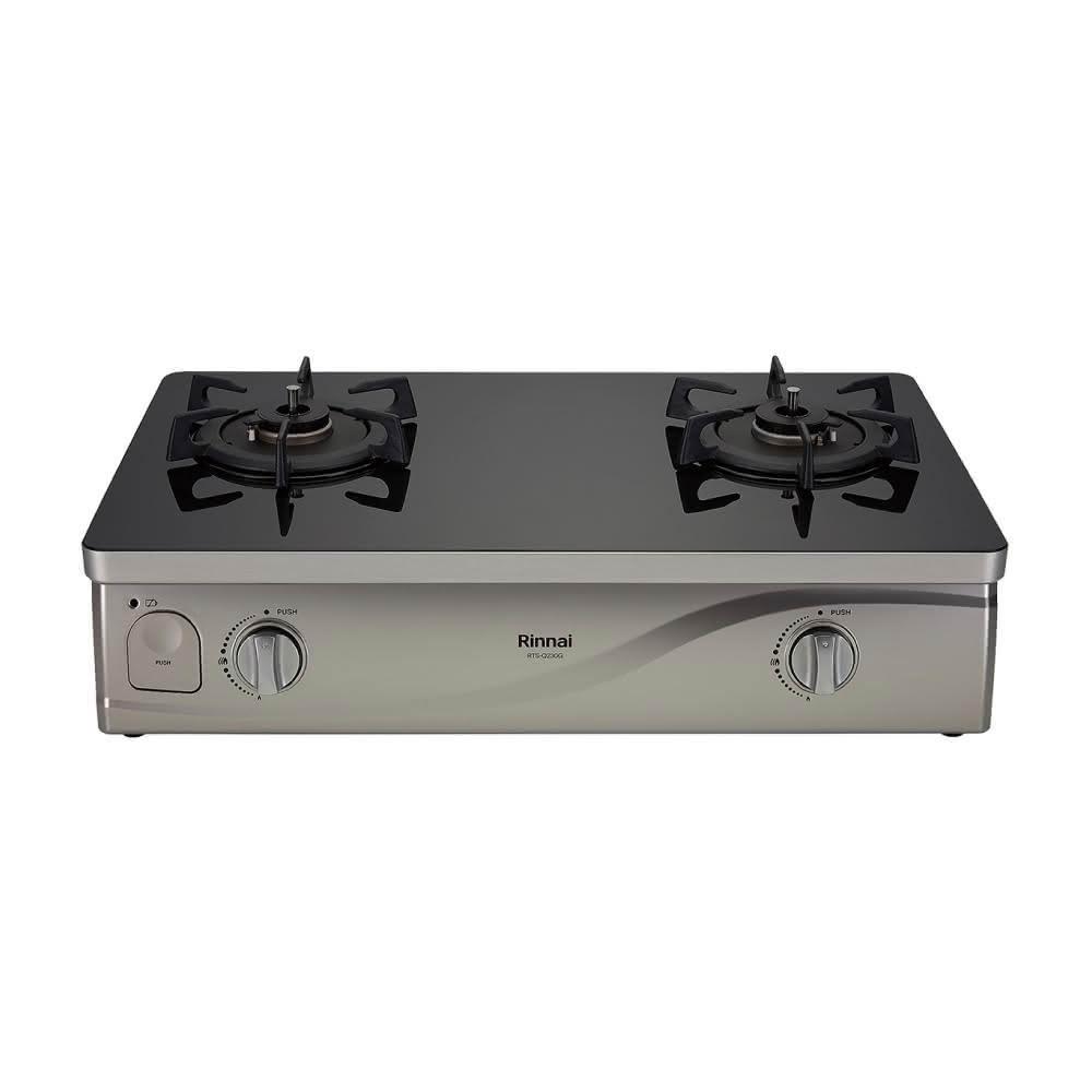 【林內】RTS-Q230G(B) 台爐式感溫玻璃雙口爐  省錢王