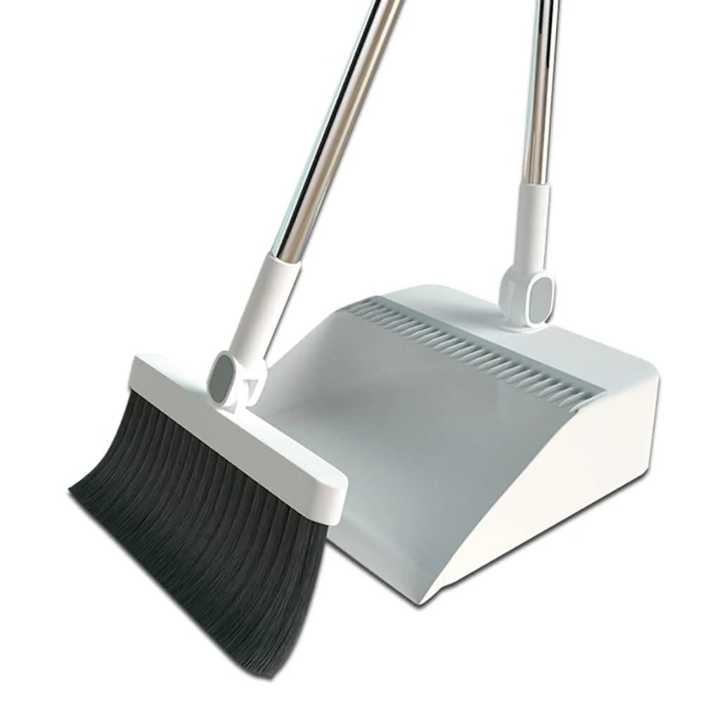 【日創生活】折疊立式掃把組 {可旋轉掃把套裝組 鋸齒掃毛 掃除用具 掃把 畚斗 畚箕 刮齒畚斗掃把組}