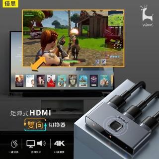 倍思 矩陣式 HDMI雙向切換器 HDMI切換器