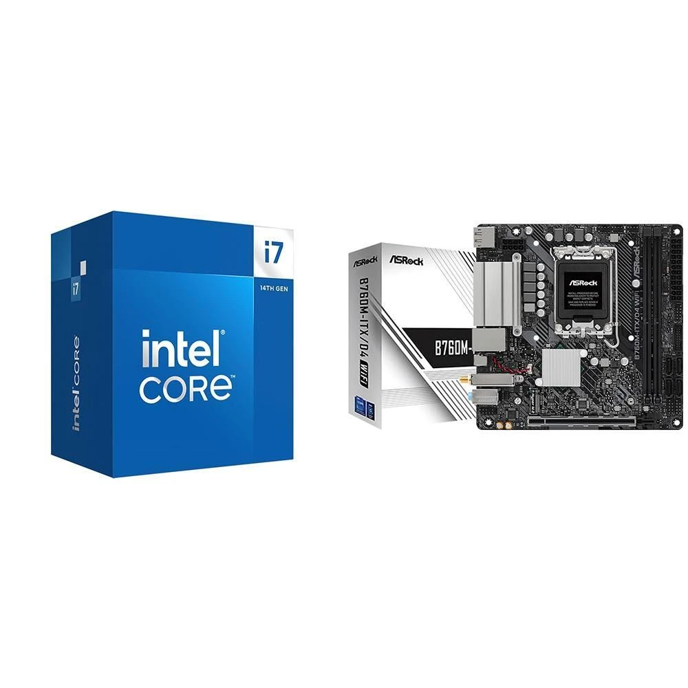 【Intel 英特爾】〈自MO價〉i7-14700+華擎 B760M-ITX/D4 WiFi/ITX/3+1年保/LGA1700