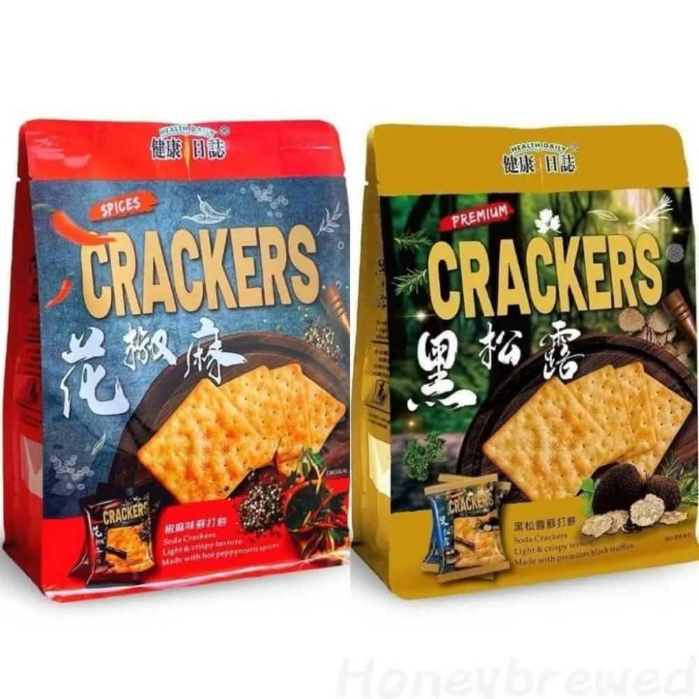 【Health Daily 健康日誌】椒麻蘇打餅 黑松露蘇打餅 袋裝192g