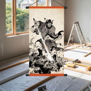 官方旗艦店鍾馗鎮宅助眠安睡鍾馗掛畫豎版卷軸國風傳統畫