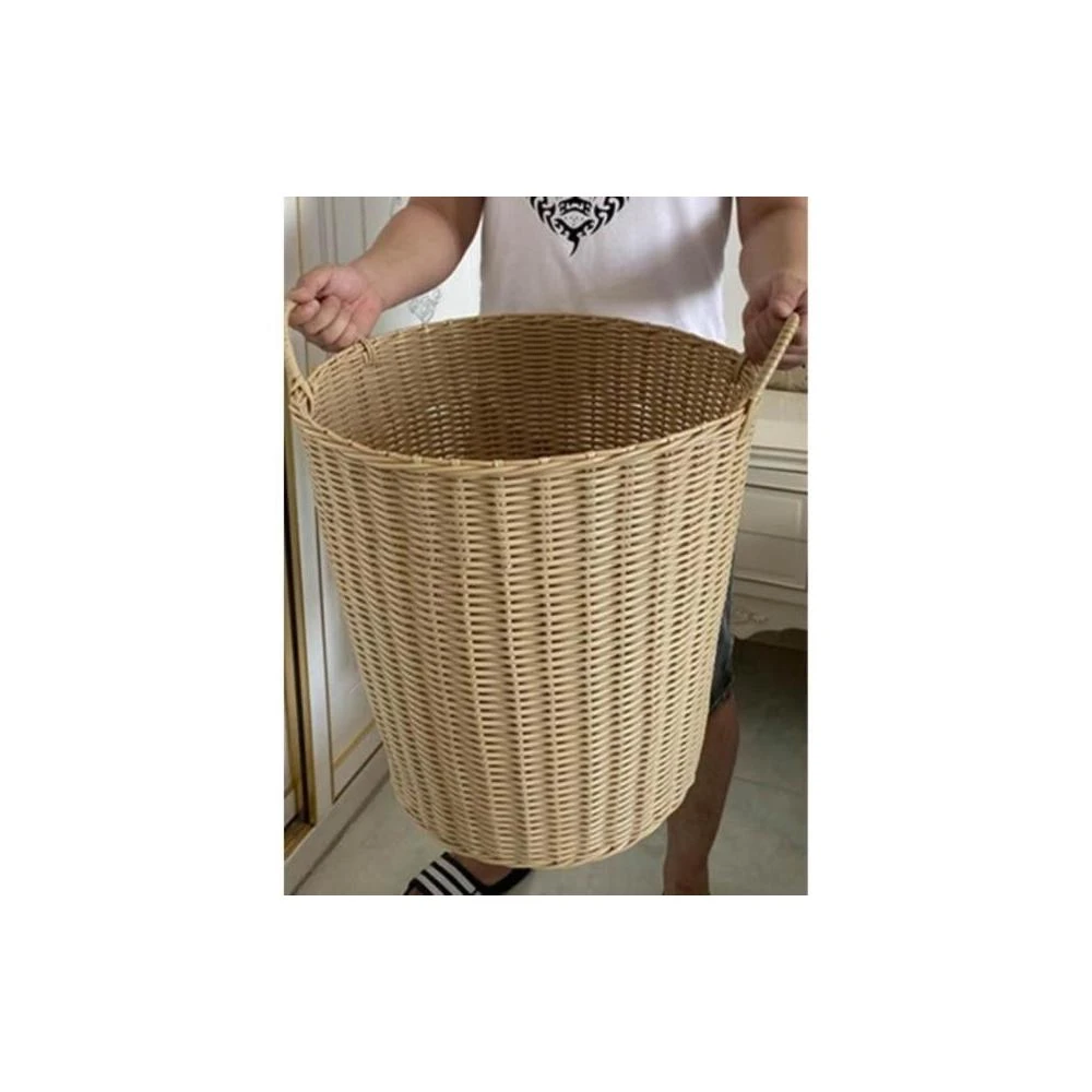髒衣服收納筐仿藤編髒衣籃洗衣籃裝放換洗衣服塑膠簍子桶ins神器