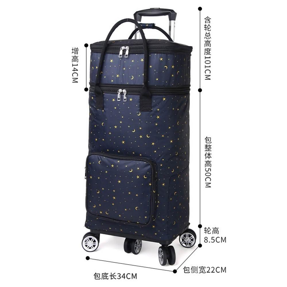 升級擴張款買菜購物車 摺叠手拉車 行李車 家用便捷小推車 買菜拉車 摺叠購物車 買菜車 菜籃車 保溫購物車五輪