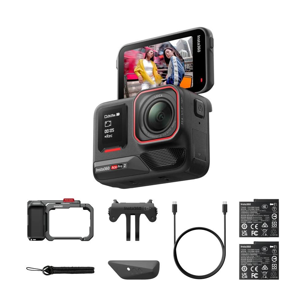 【Insta360】Insta360【Ace Pro 2 街拍套裝 雙電版】 AI雙晶片 8K廣角運動相機 原廠公司貨 徠卡 Leica