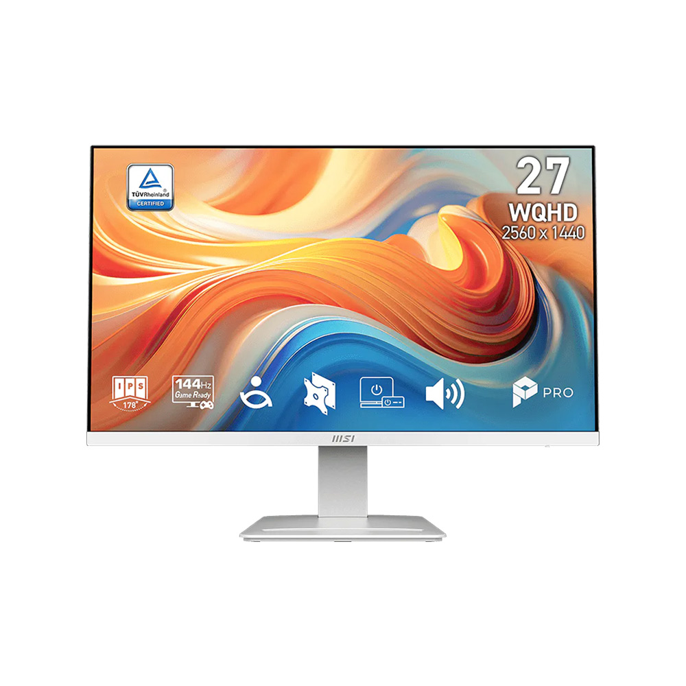 【MSI 微星】PRO MP273QW E14 白色 護眼商用螢幕 27型 2K IPS/144Hz/TÜV 認證