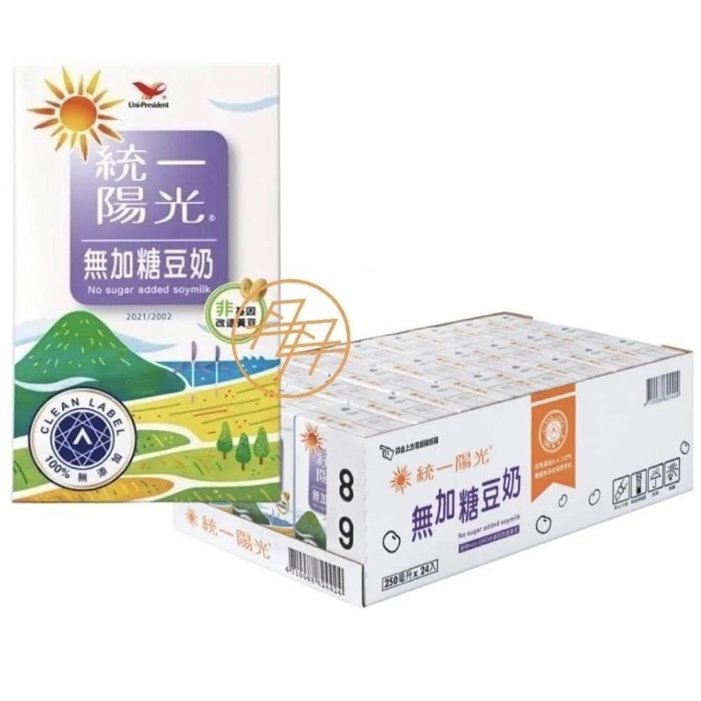 【統一】陽光無加糖豆奶 250ml