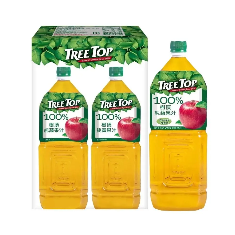 【Tree Top 樹頂】2箱組-蘋果汁 (2公升X4入/箱)