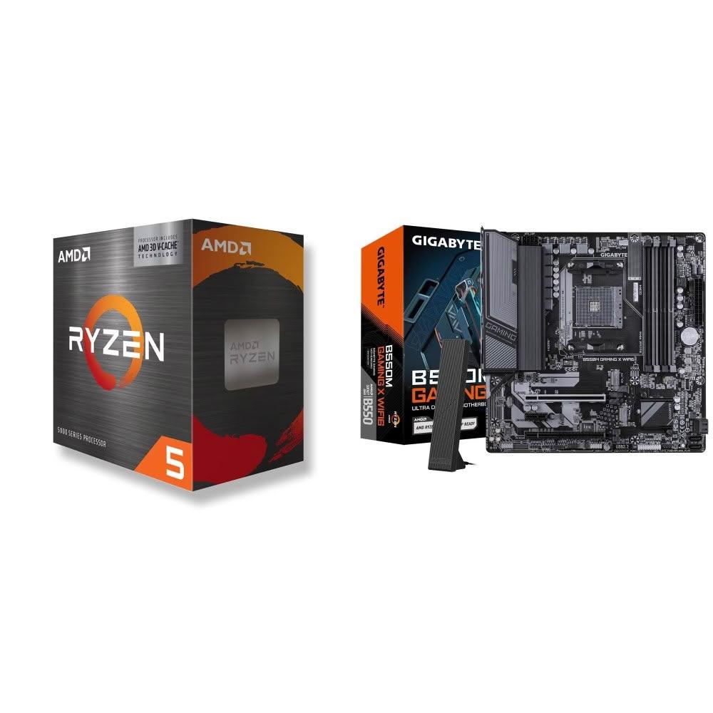 【AMD 超微】〈自MO價〉R5 5500X3D+技嘉 B550M GAMING X WIFI6 D4 MATX主機板