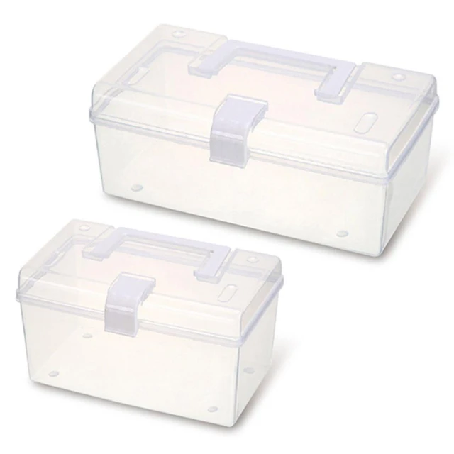 【日創生活】透明手提整理箱 置物箱 {手提盒 工具箱 文具 收納盒 手提箱 整理盒 零件盒 藥箱}