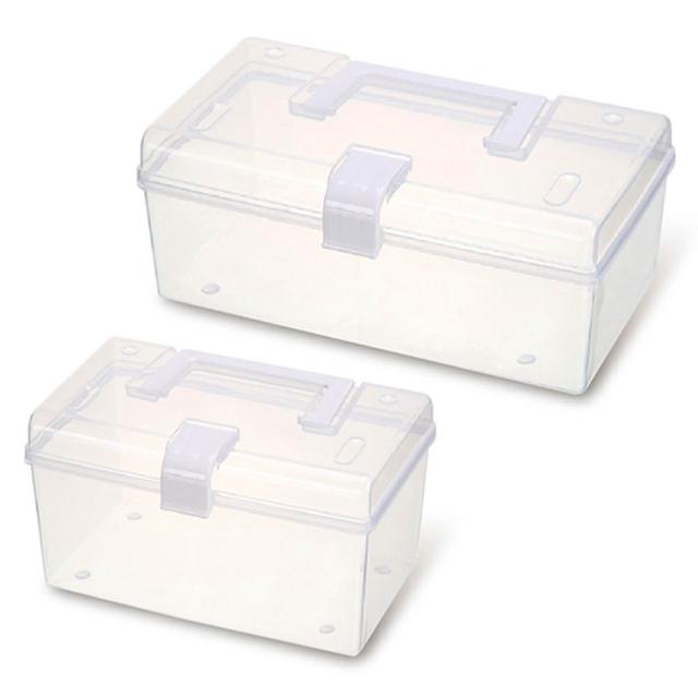 【日創生活】透明手提整理箱 置物箱 {手提盒 工具箱 文具 收納盒 手提箱 整理盒 零件盒 藥箱}