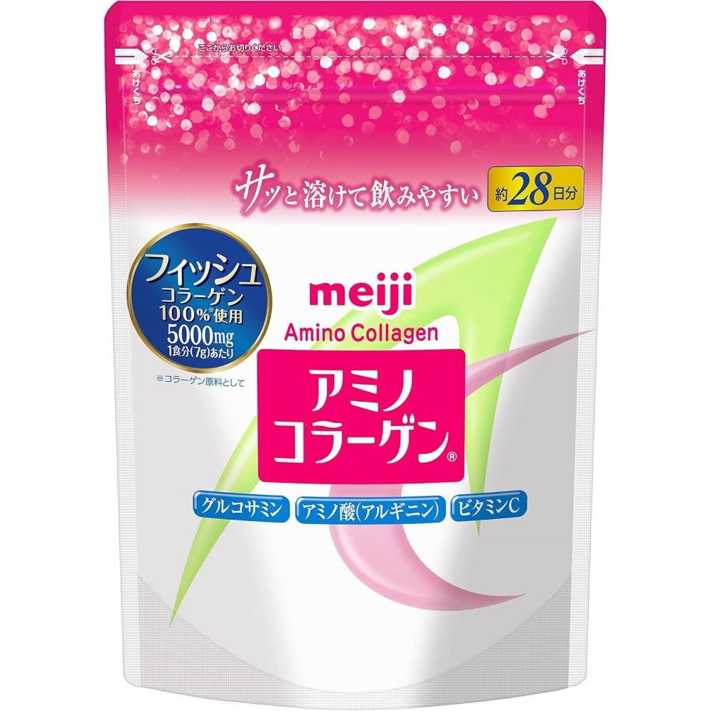 【Meiji 明治】日本直送 Meiji 明治膠原蛋白粉標準版28日份袋裝196g(膠原蛋白)