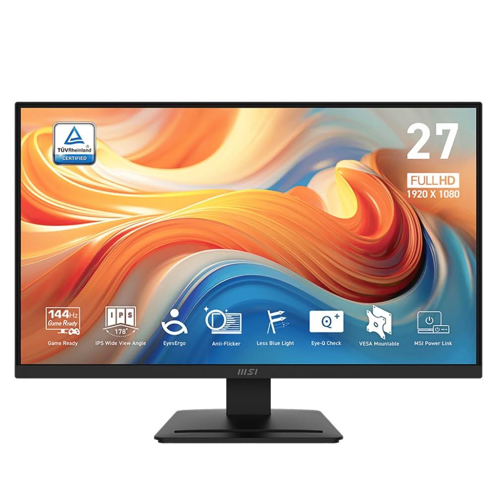 MSI微星PRO MP273L為一款27吋IPS螢幕，支援1920x1080 FHD解析度，144Hz更新頻率，4ms反應時間，適合看片、追劇及辦公使用。具備178度水平與垂直可視角度，亮度250 cd/m²，支援16.7M色彩，內建喇叭與VESA壁掛功能，提供三年保固。