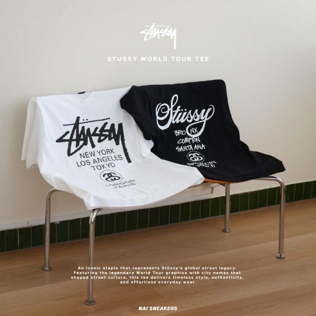 【STUSSY】Stussy 25SS World Tour Tee 世界巡迴 男女 短T 黑白 潮流 短袖