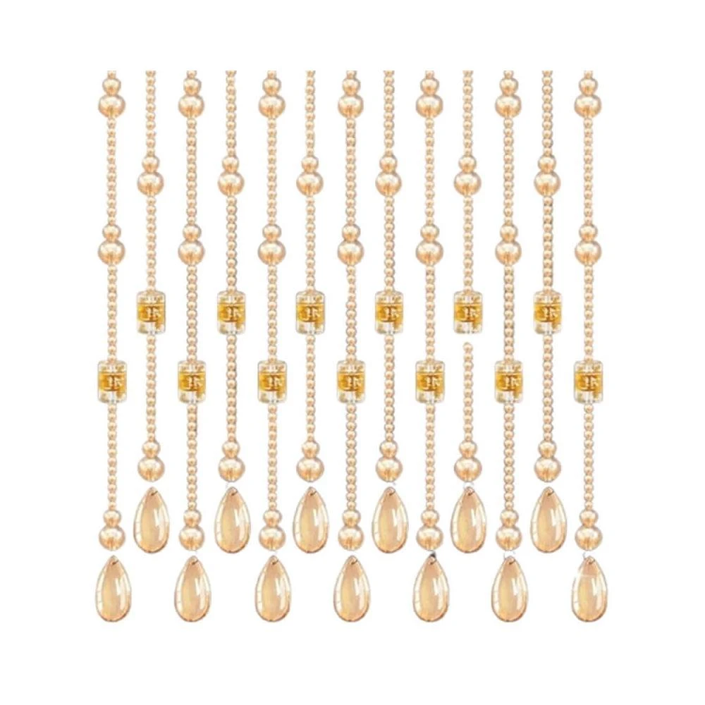 【JU JIA JIA 居家家】免打孔水晶珠簾風 風水門簾 葫蘆掛簾 裝飾玄關外隔斷 客廳臥室衛生間隔斷簾B