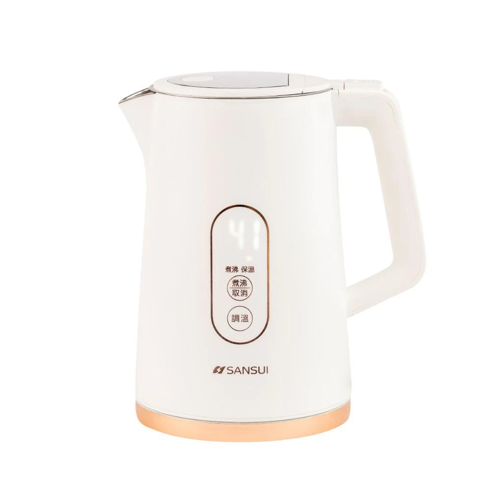 【SANSUI 山水】1.7L不鏽鋼智能溫控電茶壺 快煮壺 電熱水壺 SWB-K99W