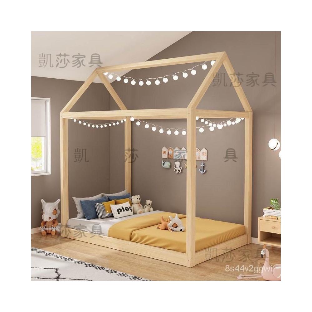 [廠傢✨優品]冰棍兒童床男孩伸縮網紅床民宿兒童樹屋樹房子床少女生公主床兒童床架寶寶臥室床架