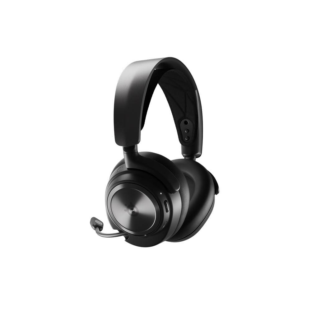 Steelseries賽睿 Arctis Nova Pro Wireless SteelSeries 賽睿 Arctis Nova Pro Wireless 無線遊戲耳機,搭載先進 ANC 主動降噪技術,有效隔絕外界噪音,帶來沉浸式遊戲體驗。支援 PC、PS5、Xbox 等多平臺無縫切換,Hi-Fi 高解析音質結合 360° 空間音效,讓每場遊戲更逼真震撼。超長電池續航高達 22 小時(含熱換式電池系統),加上舒適輕盈設計,適合長時間電競使用,是專業遊戲玩家的首選無線耳機。無論 FPS 射擊或 RPG 冒險,都能提供頂級音效與便利性,提升您的遊戲表現。