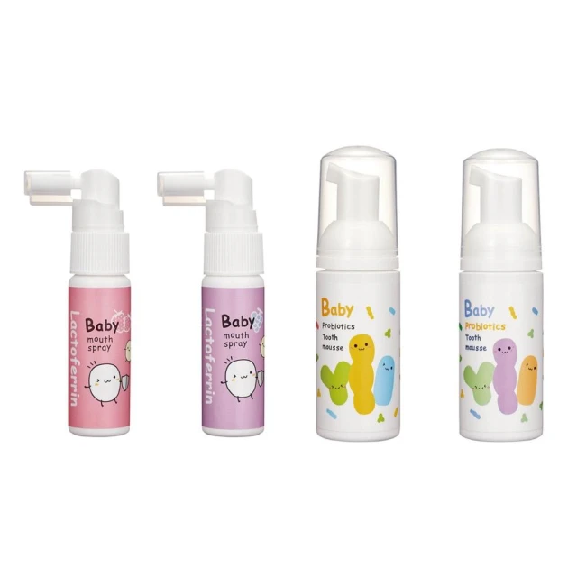 【KU.KU. 酷咕鴨】寶寶乳鐵蛋白潔牙噴霧20ml 寶寶益生菌幕斯牙膏50ml(多款可選)兒童牙膏 麗兒采家