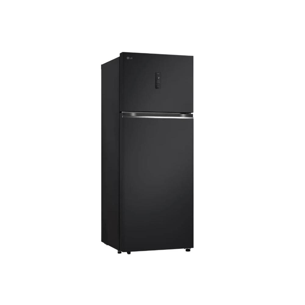 LG 樂金 GN-HL460EB 夜墨黑 變頻雙門冰箱，總容積461L，冷藏361L、冷凍100L，採用直驅變頻技術，節能省電，能源效率第1級。具備鮮淨過濾系統與除菌功能，確保食材新鮮衛生。右開設計，節省空間，適閤家庭使用。含基本安裝說明，BSMI許可字號R3A062。