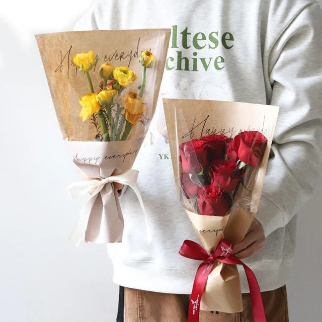 PARTIDO  花束包裝袋 鮮花袋 花束包裝紙 花套 花袋 三角袋 禮品袋 花束包裝 情人節 生日花束 母親節花束