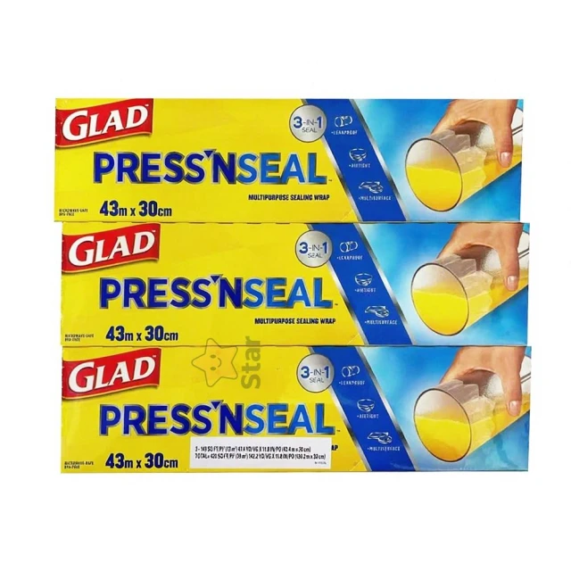 Glad Press’n Seal 強力保鮮膜 3入