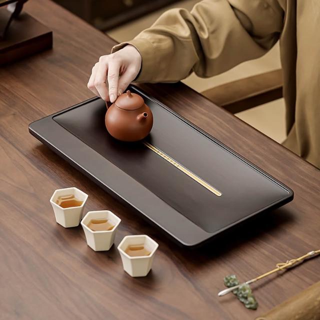 輕奢竹製茶盤2026新款家用長方形幹泡臺辦公室排水茶托盤功夫茶具优厨纳家居
