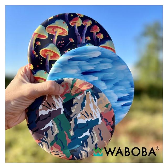 【Waboba】Wingman 軟式飛盤 流體畫/天燈菇/發光魚/冰洞/山景/幻覺 野外營 露營