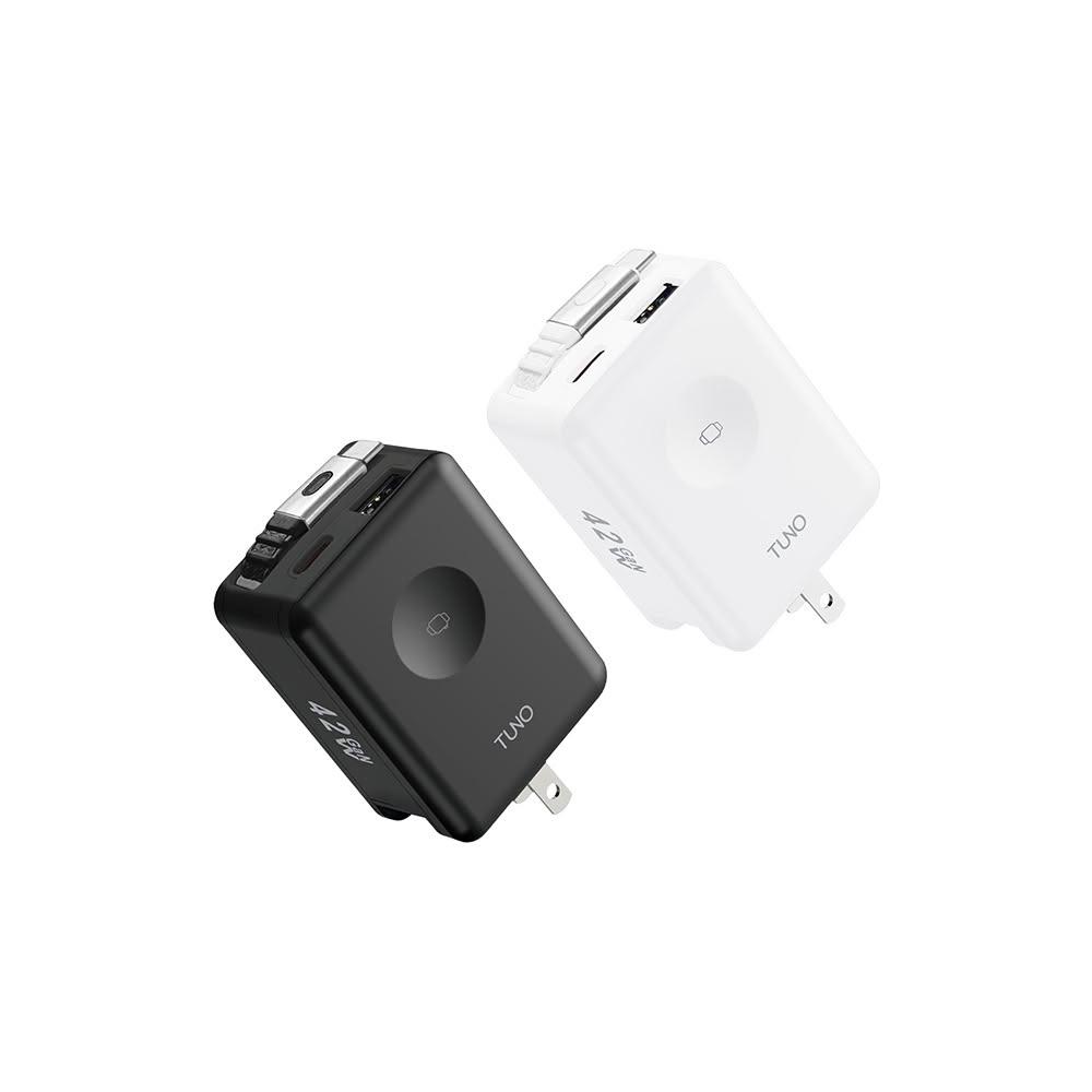 【TUNO 圖諾】42W 自帶線磁吸無線充電器 全球電壓 筆電快充 氮化鎵快充頭 PD快充 磁吸充電器 伸縮線快充頭