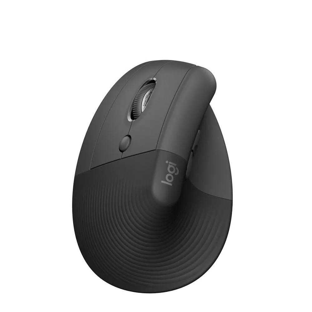 【Logitech 羅技】LIFT 人體工學垂直滑鼠 石墨灰《左手版》