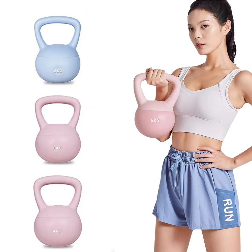 【菲歐娜】4kg/6kg/8kg-多款可選 壺鈴 軟壺鈴 啞鈴 健身壺鈴 甩鈴 彩色壺鈴 核心訓練 臀腿訓練 重量訓練 競技壺鈴